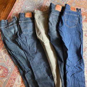 Levi and Wrangler Men's Jeans - 34x34